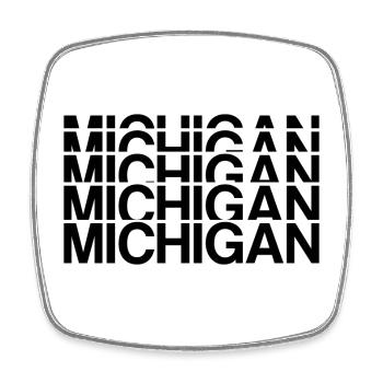 Séquence de la ligne du Michigan - Magnet carré - blanc - Devant