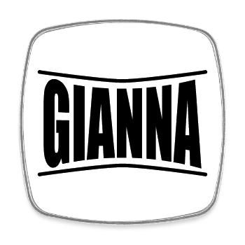 T-Shirt Gianna T-Shirt Geschenkidee - Viereckiger Kühlschrankmagnet - Weiß - Vorne