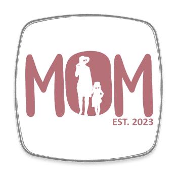 2023, Maman en devenir, annonce de grossesse - Magnet carré - blanc - Devant