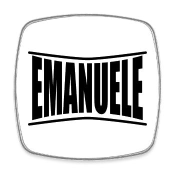 t-shirt Emanuele t-shirt idée cadeau - Magnet carré - blanc - Devant