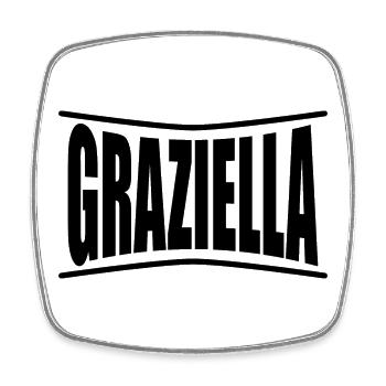 T-Shirt Graziella T-Shirt Geschenkidee - Viereckiger Kühlschrankmagnet - Weiß - Vorne