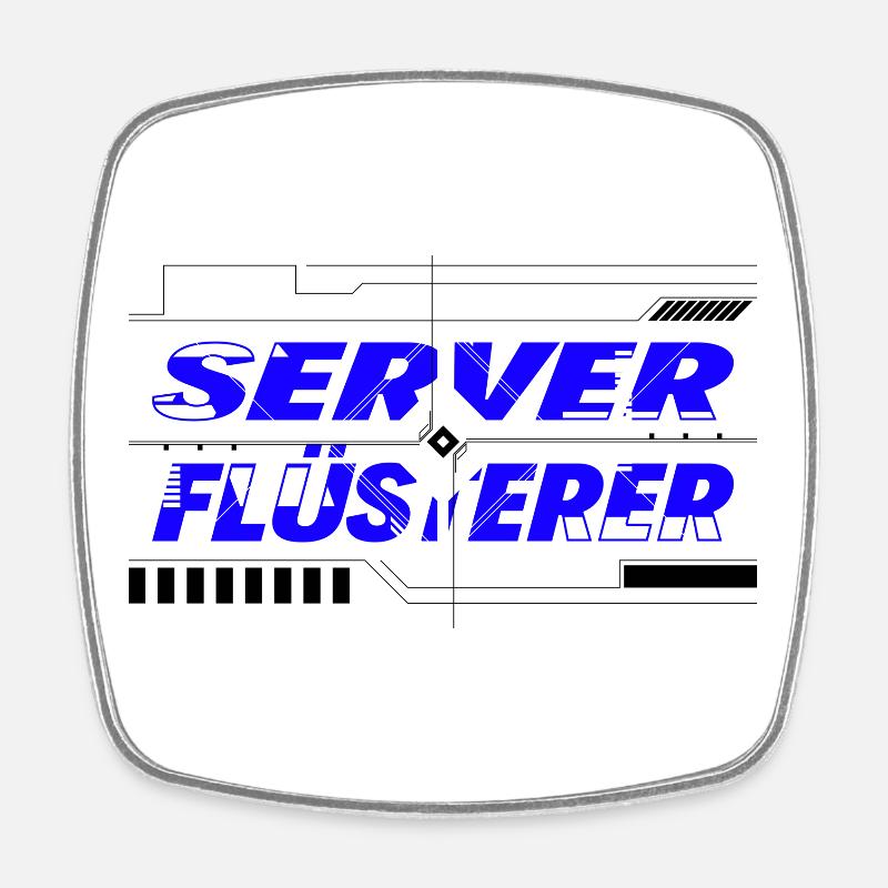 Server Flüsterer - Viereckiger Kühlschrankmagnet - Weiß