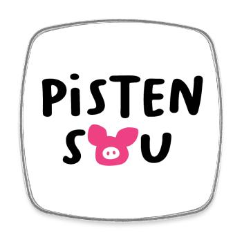 Pistensau Skipiste Quotes Skiurlaub Après-Ski Fun - Viereckiger Kühlschrankmagnet - Weiß - Vorne