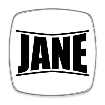 t-shirt Jane t-shirt Idée cadeau - Magnet carré - blanc - Devant
