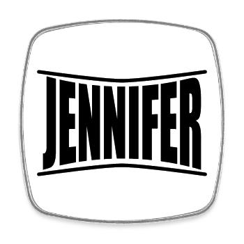 t-shirt Jennifer t-shirt gift idea - Square fridge magnet - white - Front
