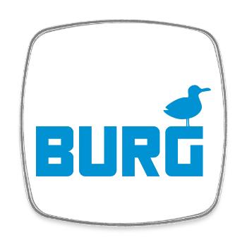 Hamburg Seagull Moin Vector North Sea Fan Sea Anchor - Square fridge magnet - white - Front