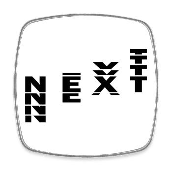 NEXT - Square fridge magnet - white - Front