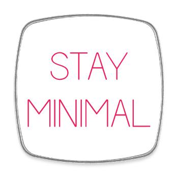 Stay Minimal - Square fridge magnet - white - Front