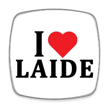 t-shirt J’adore Laide idée cadeau t-shirt - Magnet carré - blanc - Devant