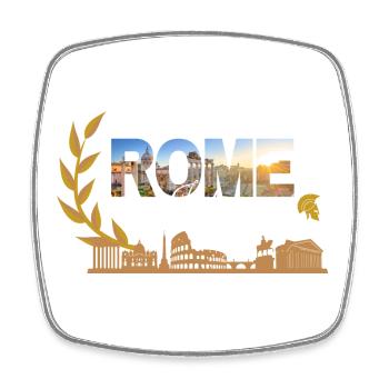 Rome Italie Collage Skyline - Magnet carré - blanc - Devant