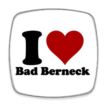 I Love Bad Berneck - Viereckiger Kühlschrankmagnet - Weiß - Vorne