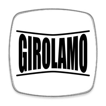 t-shirt Girolamo t-shirt gift idea - Square fridge magnet - white - Front