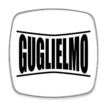 Name T-Shirt Guglielmo T-Shirt Geschenkidee - Viereckiger Kühlschrankmagnet - Weiß - Vorne