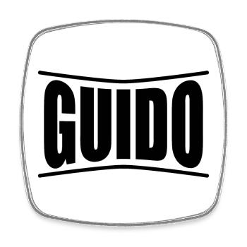 name t-shirt Guido t-shirt gift idea - Square fridge magnet - white - Front