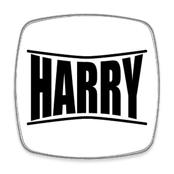 Name T-Shirt Harry T-Shirt Geschenkidee - Viereckiger Kühlschrankmagnet - Weiß - Vorne