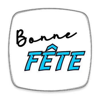 BONNE FÊTE MAMAN. MAMAN. FÊTE DES MÈRES. JE T'AIME - Magnet carré - blanc - Devant