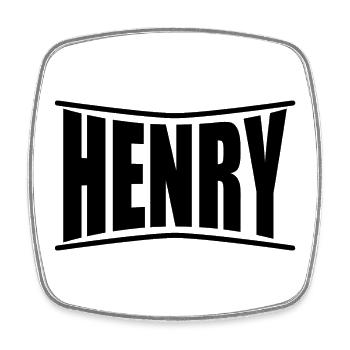 Name T-Shirt Henry T-Shirt Geschenkidee - Viereckiger Kühlschrankmagnet - Weiß - Vorne
