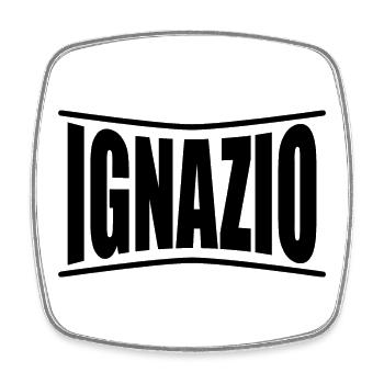 t-shirt Ignazio t-shirt gift idea - Square fridge magnet - white - Front