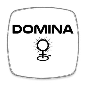 Domina - Viereckiger Kühlschrankmagnet - Weiß - Vorne
