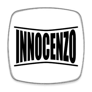 Innocenzo T-Shirt T-Shirt Geschenkidee - Viereckiger Kühlschrankmagnet - Weiß - Vorne