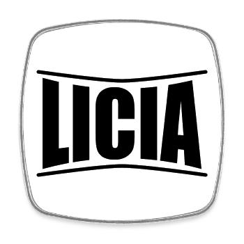 name t-shirt Licia t-shirt gift idea - Square fridge magnet - white - Front