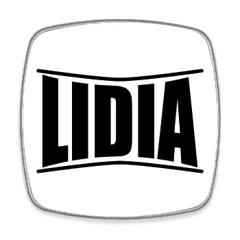 Name T-Shirt Lidia T-Shirt Geschenkidee - Viereckiger Kühlschrankmagnet - Weiß - Vorne
