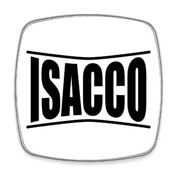 Name T-Shirt Isaac T-Shirt Geschenkidee - Viereckiger Kühlschrankmagnet - Weiß - Vorne