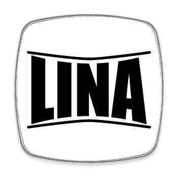 Name T-Shirt Lina T-Shirt Geschenkidee - Viereckiger Kühlschrankmagnet - Weiß - Vorne