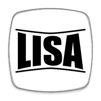 nom t-shirt Lisa t-shirt idée cadeau - Magnet carré - blanc - Devant