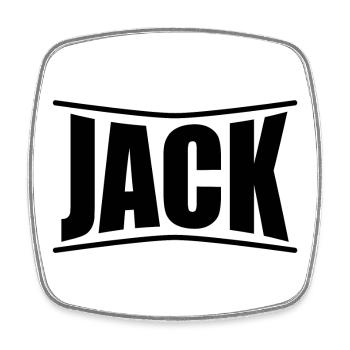 name t-shirt Jack t-shirt gift idea - Square fridge magnet - white - Front