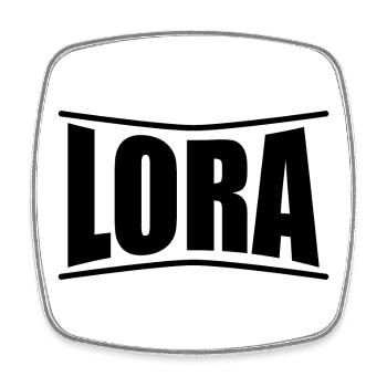 name t-shirt Lora t-shirt gift idea - Square fridge magnet - white - Front