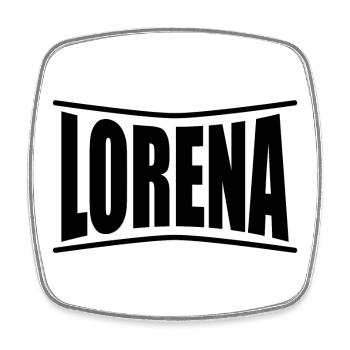 Name T-Shirt I love Lorraine T-Shirt Geschenkidee - Viereckiger Kühlschrankmagnet - Weiß - Vorne