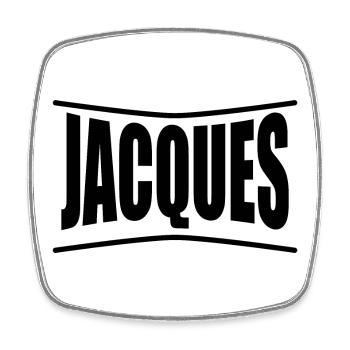 nom t-shirt Jacques t-shirt idée cadeau - Magnet carré - blanc - Devant