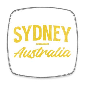 Sydney Australien Schriftzug - Viereckiger Kühlschrankmagnet - Weiß - Vorne
