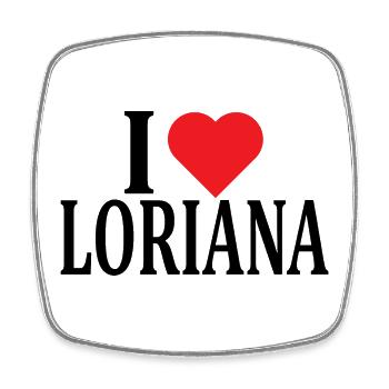 t-shirt I love Loriana t-shirt gift idea - Square fridge magnet - white - Front