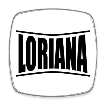 T-Shirt Loriana T-Shirt Geschenkidee T-Shirt - Viereckiger Kühlschrankmagnet - Weiß - Vorne