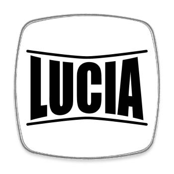 Name T-Shirt Lucia T-Shirt Geschenkidee - Viereckiger Kühlschrankmagnet - Weiß - Vorne
