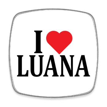 nom t-shirt J’aime Luana idée cadeau t-shirt - Magnet carré - blanc - Devant
