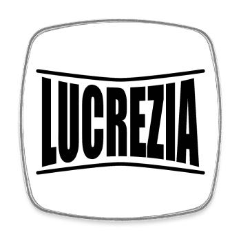 name t-shirt Lucrezia t-shirt gift idea - Square fridge magnet - white - Front