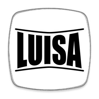 Name T-Shirt Luisa T-Shirt Geschenkidee - Viereckiger Kühlschrankmagnet - Weiß - Vorne