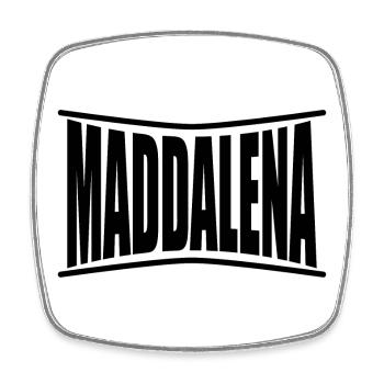 Name T-Shirt Maddalena T-Shirt Geschenkidee T-Shirt - Viereckiger Kühlschrankmagnet - Weiß - Vorne
