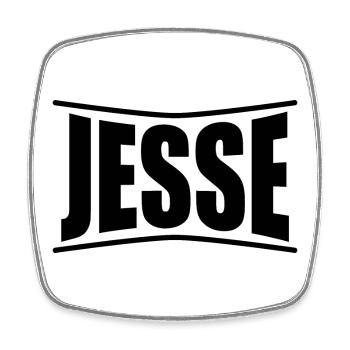 Name T-Shirt Jesse T-Shirt Geschenkidee - Viereckiger Kühlschrankmagnet - Weiß - Vorne