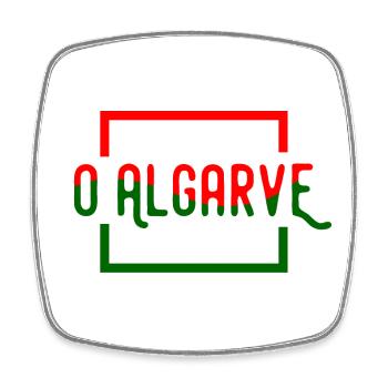O Algarve - Square fridge magnet - white - Front