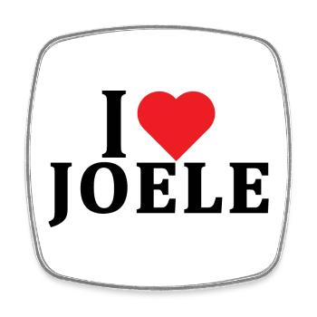 nom du t-shirt J’aime Joele idée cadeau t-shirt - Magnet carré - blanc - Devant