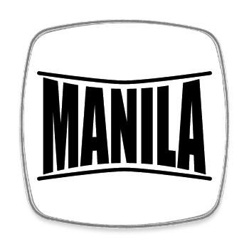 Name T-Shirt Manila T-Shirt Geschenkidee T-Shirt - Viereckiger Kühlschrankmagnet - Weiß - Vorne