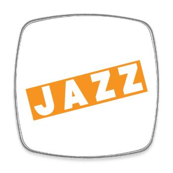 Addicted to Jazz - Square fridge magnet - white - Front