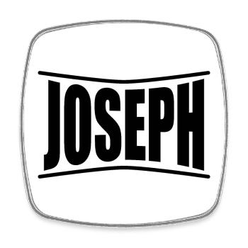 Name T-Shirt Joseph T-Shirt Geschenkidee - Viereckiger Kühlschrankmagnet - Weiß - Vorne