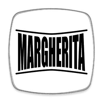 nom t-shirt Margherita t-shirt idée cadeau - Magnet carré - blanc - Devant