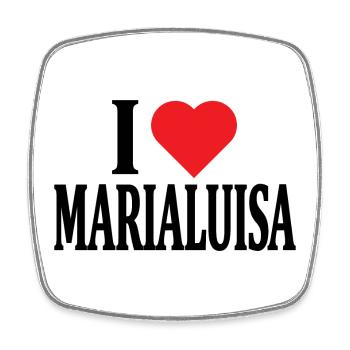 T-Shirt Name Ich liebe Marialuisa T-Shirt - Viereckiger Kühlschrankmagnet - Weiß - Vorne