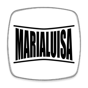 Name T-Shirt Marialuisa T-Shirt Geschenkidee - Viereckiger Kühlschrankmagnet - Weiß - Vorne